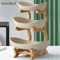 Modern Wooden ThreeLayer Fruit Plate MultiTier Snack Dessert Serving Stand 9