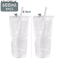 600ML Stripe Glass Cup With Lid Straw Transparent Glass Drinking Mug For Iced Coffee Juice Water 1