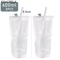 600ML Stripe Glass Cup With Lid Straw Transparent Glass Drinking Mug For Iced Coffee Juice Water 1