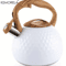 KEMORELA 3L Stainless Steel Whistling Kettle HeatResistant Hammered Teapot With Wooden Handle 4