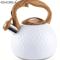 KEMORELA 3L Stainless Steel Whistling Kettle HeatResistant Hammered Teapot With Wooden Handle 4