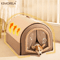 KEMORELA Thickened Enclosed Pet Bed AllSeason Portable Dog House Cozy Cat Tent 1
