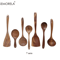 Teak Wooden Utensils Set With Holder 479Piece Wooden Spoons For Cooking 1
