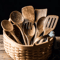 Teak Wooden Utensils Set With Holder 479Piece Wooden Spoons For Cooking 7