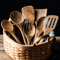 Teak Wooden Utensils Set With Holder 479Piece Wooden Spoons For Cooking 7