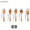 Thailand Teak Wooden Cooking Utensils Set 5Piece Natural Wooden Kitchen Tools 1