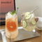 KEMORELA Heat Resistant Striped Glass Cups 4 To 6 Piece Clear Coffee And Water Drinking Set 10