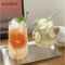 KEMORELA Heat Resistant Striped Glass Cups 4 To 6 Piece Clear Coffee And Water Drinking Set 10
