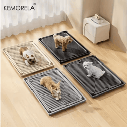 kemorela 2 in 1 dog potty tray and cat litter mat non slip waterproof paw friendly design