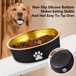 anti slip stainless steel dog bowls feeding and water bowls for small medium and large dogs