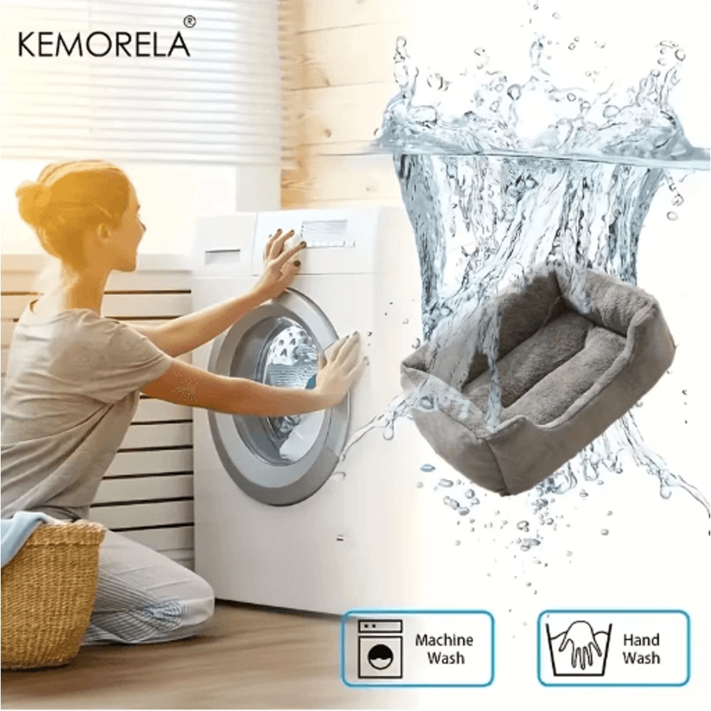 KEMORELA Cozy Plush Pet Bed All Season Elastic Dog And Cat Lounger For XS To Medium Breeds 9