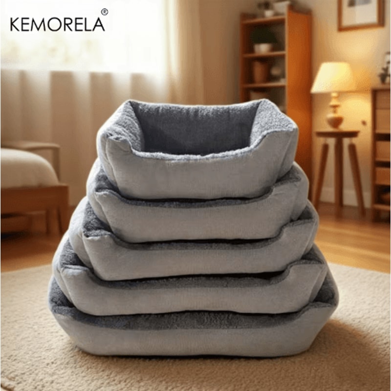 KEMORELA Cozy Plush Pet Bed All Season Elastic Dog And Cat Lounger For XS To Medium Breeds 7