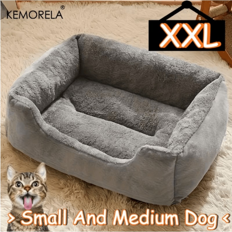 KEMORELA Cozy Plush Pet Bed All Season Elastic Dog And Cat Lounger For XS To Medium Breeds 10