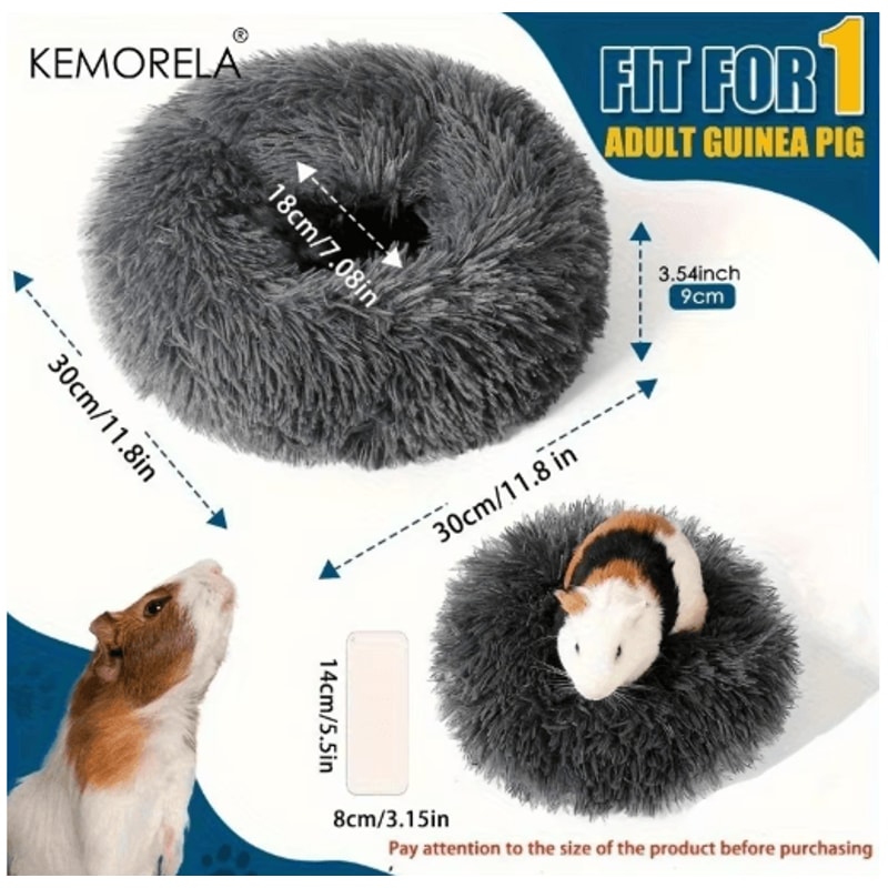 Ultra Soft Plush Small Pet Nest Cozy Warm Hamster Sleeping Bed With Non Slip Base 5