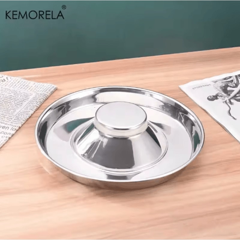 Stainless Steel Dog Slow Feeder Bowl AntiGulp Feeding Water Dish For Puppies And Pets 6