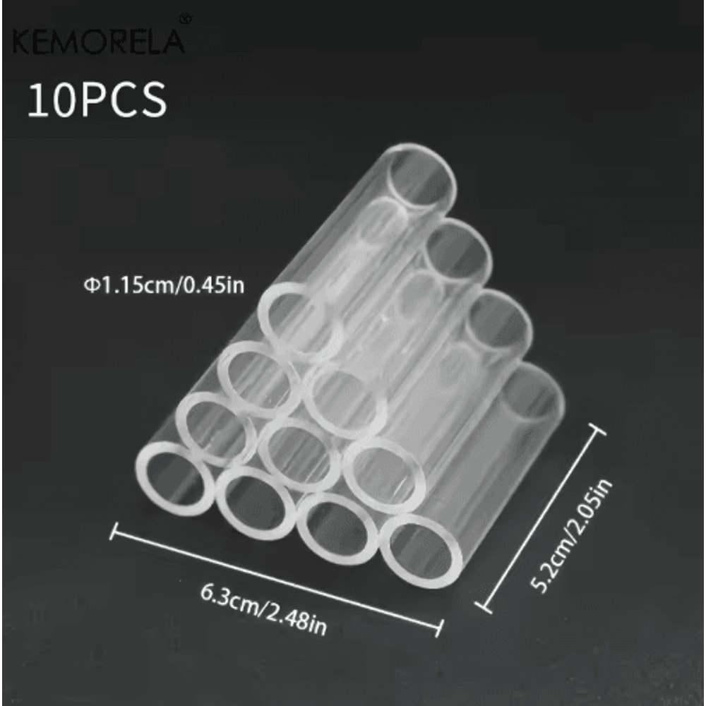 KEMORELA Acrylic Aquarium Decorations Set Transparent Fish Shrimp Shelter Houses 361015 PCS 1