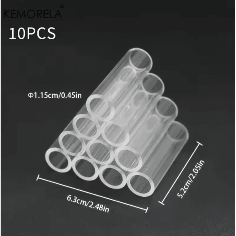 KEMORELA Acrylic Aquarium Decorations Set Transparent Fish Shrimp Shelter Houses 361015 PCS 1