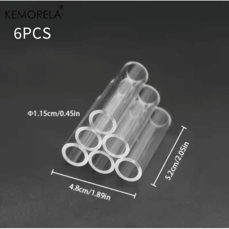 KEMORELA Acrylic Aquarium Decorations Set Transparent Fish Shrimp Shelter Houses 361015 PCS 4