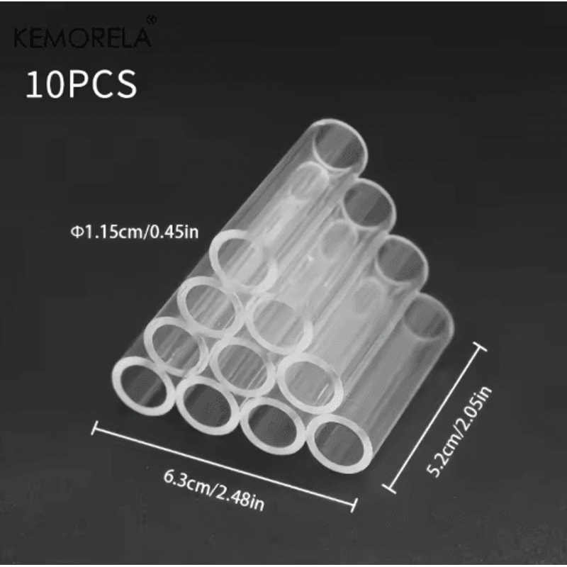 KEMORELA Acrylic Aquarium Decorations Set Transparent Fish Shrimp Shelter Houses 361015 PCS 5