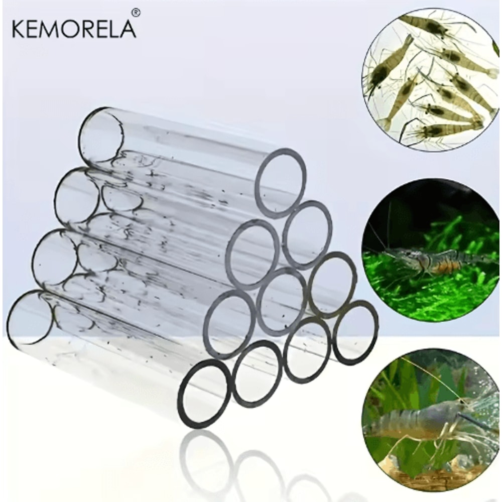 KEMORELA Acrylic Aquarium Decorations Set Transparent Fish Shrimp Shelter Houses 361015 PCS 0