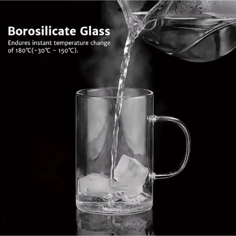 KEMORELA 500ml Glass Tea Infuser Mug Borosilicate Tea Mug With Stainless Steel Infuser 3