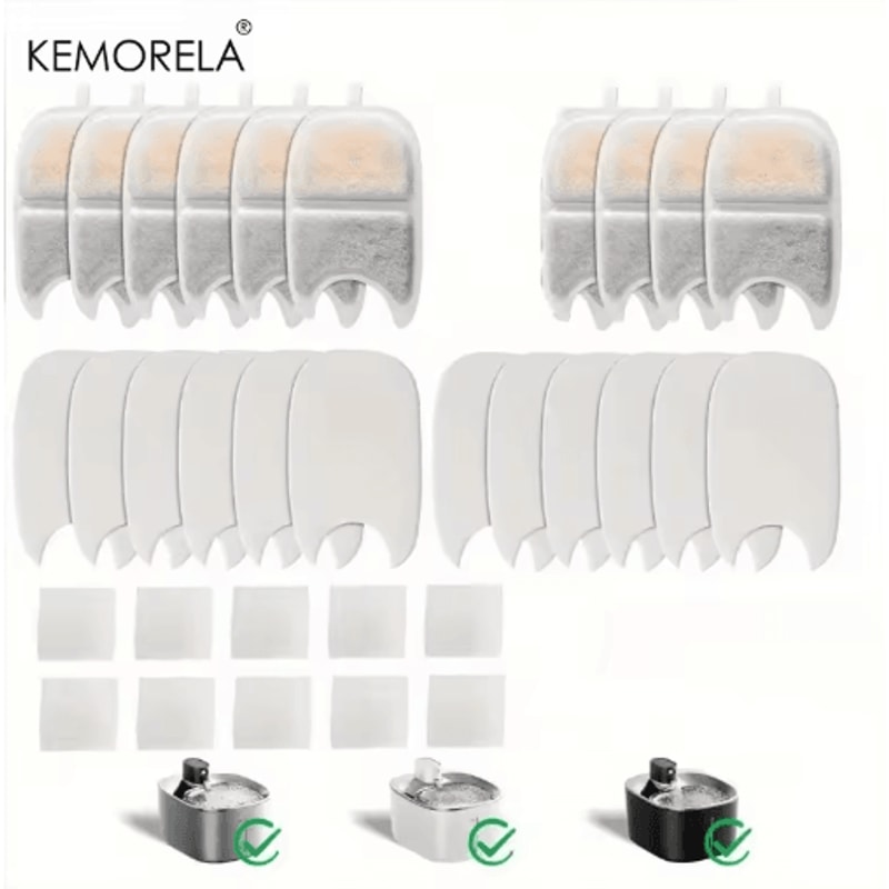 Replacement Pet Water Fountain Filter Sponges Compatible With 4L 135 Fl Oz Cat Dog Fountains 1012 4