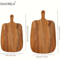 KEMORELA FoodSafe Wooden Cutting Board With Handle Durable Serving Prep Board 3