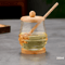Glass Honeycomb Honey Storage Jar With Dipper Lid Decorative Honey Bottle For Kitchen Parties 2