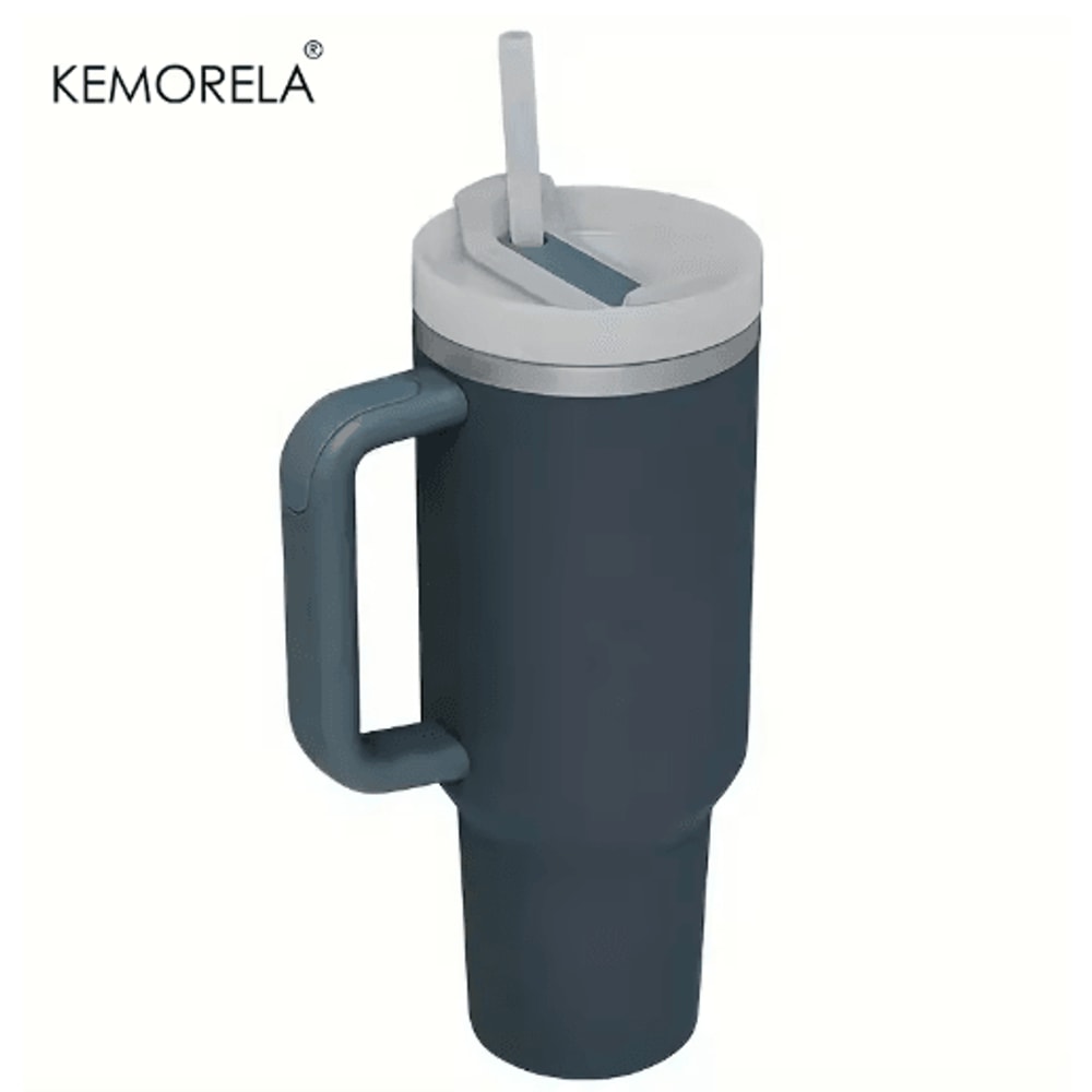 KEMORELA LargeCapacity Stainless Steel Cold Cup Tumbler 9001200ML Insulated Thermos Cup With Handle 1