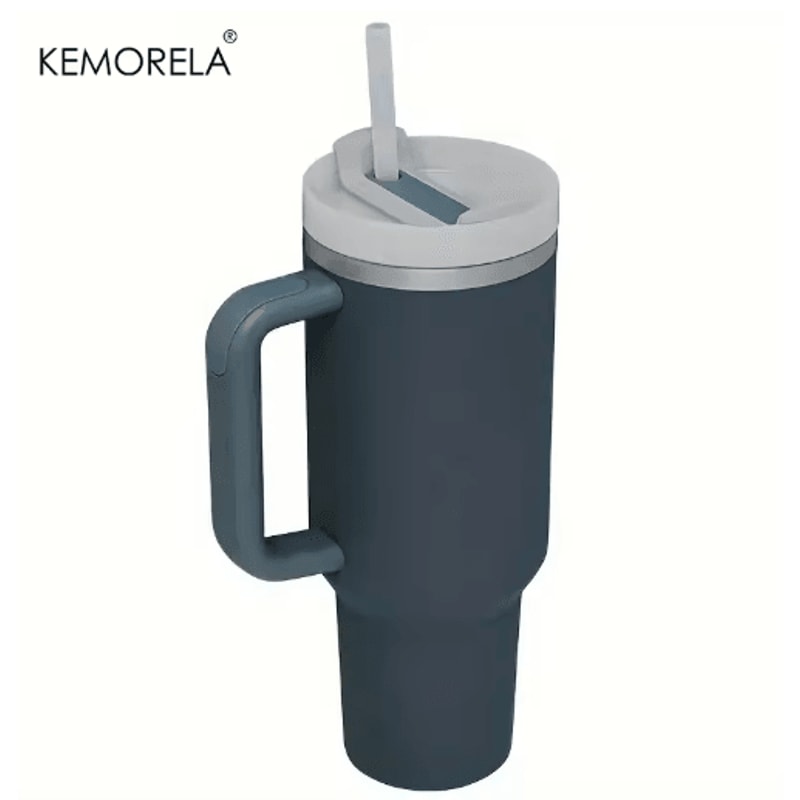 KEMORELA LargeCapacity Stainless Steel Cold Cup Tumbler 9001200ML Insulated Thermos Cup With Handle 1