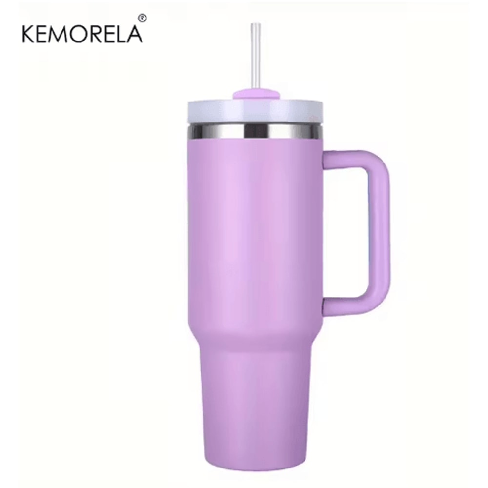 KEMORELA LargeCapacity Stainless Steel Cold Cup Tumbler 9001200ML Insulated Thermos Cup With Handle 10