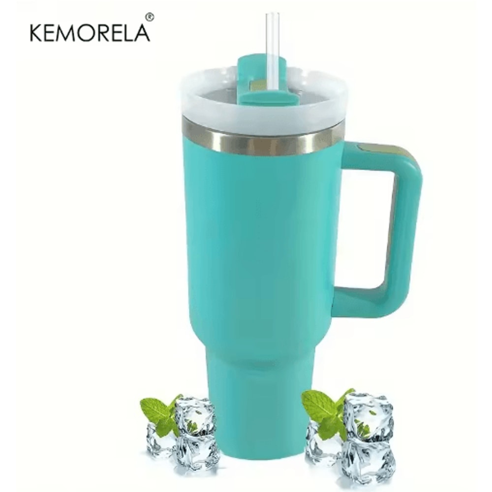 KEMORELA LargeCapacity Stainless Steel Cold Cup Tumbler 9001200ML Insulated Thermos Cup With Handle 11