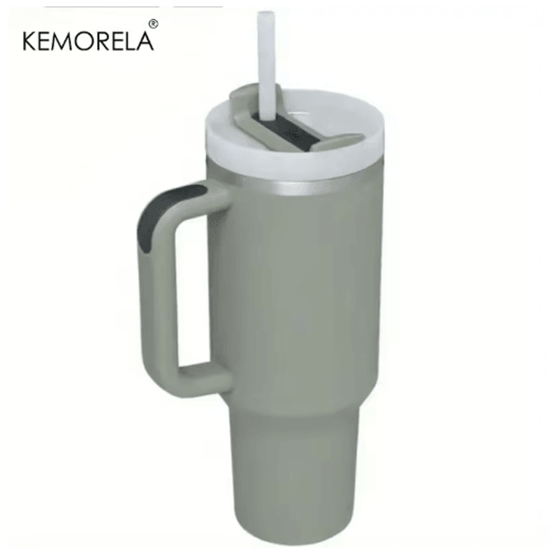 KEMORELA LargeCapacity Stainless Steel Cold Cup Tumbler 9001200ML Insulated Thermos Cup With Handle 12