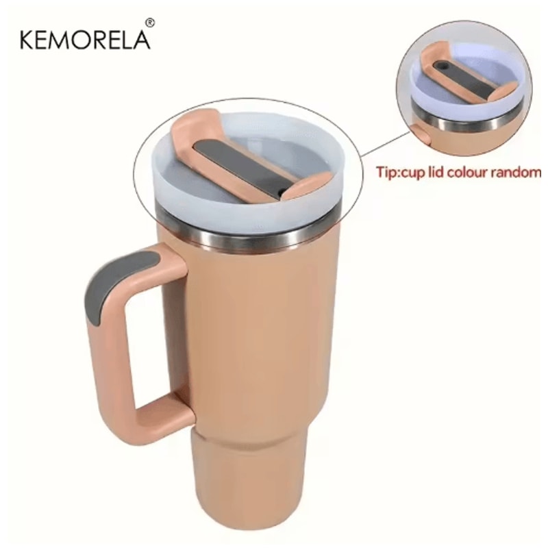 KEMORELA LargeCapacity Stainless Steel Cold Cup Tumbler 9001200ML Insulated Thermos Cup With Handle 14