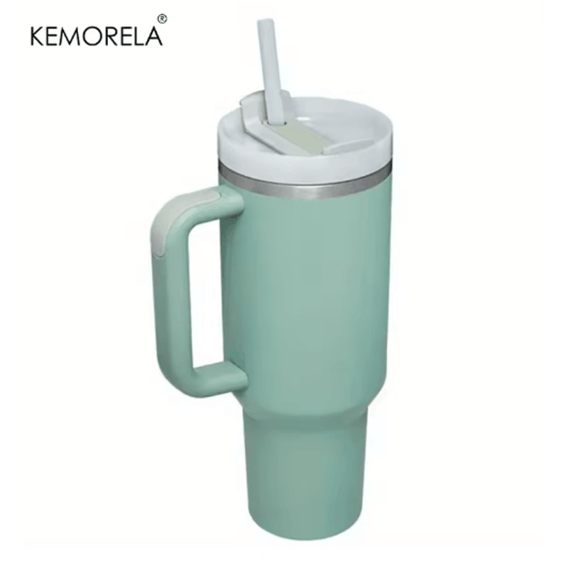 KEMORELA LargeCapacity Stainless Steel Cold Cup Tumbler 9001200ML Insulated Thermos Cup With Handle 15