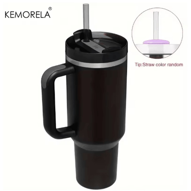 KEMORELA LargeCapacity Stainless Steel Cold Cup Tumbler 9001200ML Insulated Thermos Cup With Handle 16