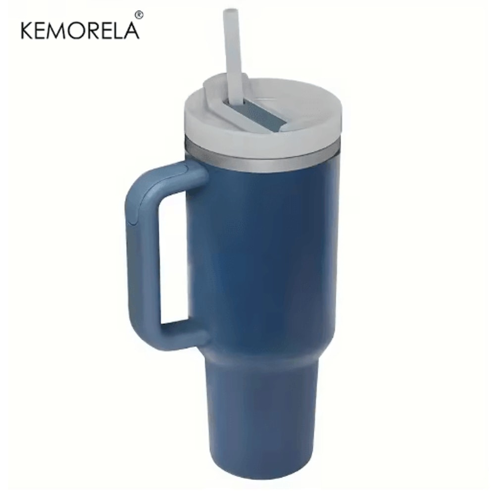 KEMORELA LargeCapacity Stainless Steel Cold Cup Tumbler 9001200ML Insulated Thermos Cup With Handle 2