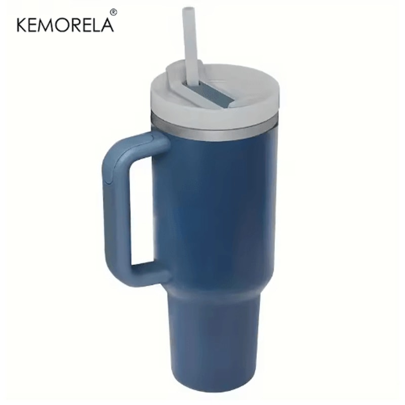 KEMORELA LargeCapacity Stainless Steel Cold Cup Tumbler 9001200ML Insulated Thermos Cup With Handle 2