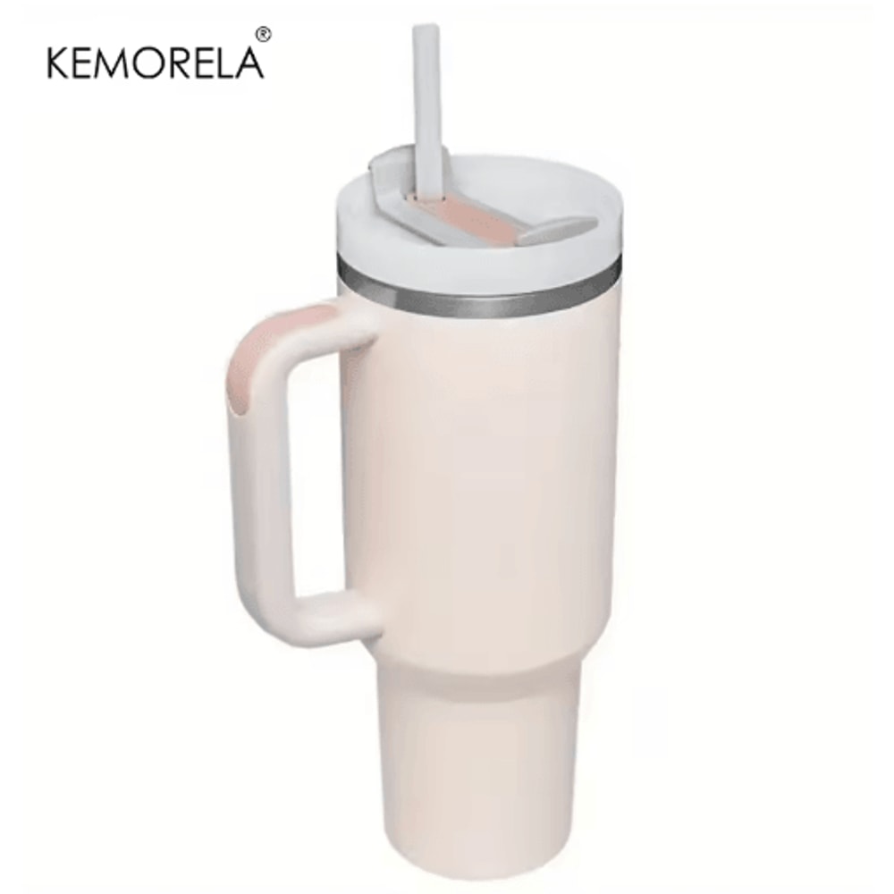 KEMORELA LargeCapacity Stainless Steel Cold Cup Tumbler 9001200ML Insulated Thermos Cup With Handle 3