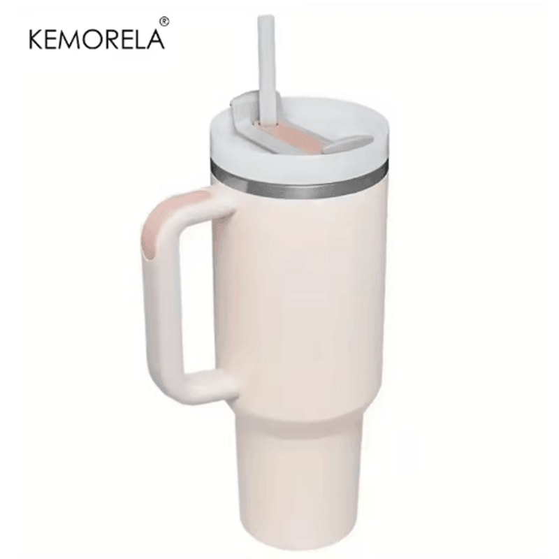 KEMORELA LargeCapacity Stainless Steel Cold Cup Tumbler 9001200ML Insulated Thermos Cup With Handle 3