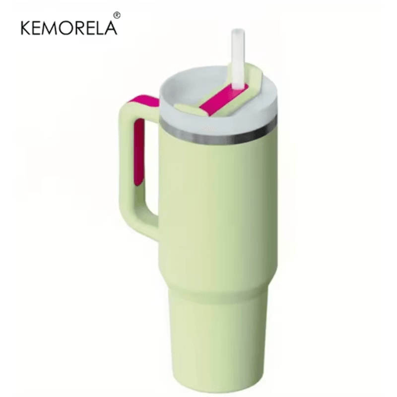 KEMORELA LargeCapacity Stainless Steel Cold Cup Tumbler 9001200ML Insulated Thermos Cup With Handle 4