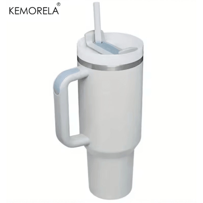 KEMORELA LargeCapacity Stainless Steel Cold Cup Tumbler 9001200ML Insulated Thermos Cup With Handle 5