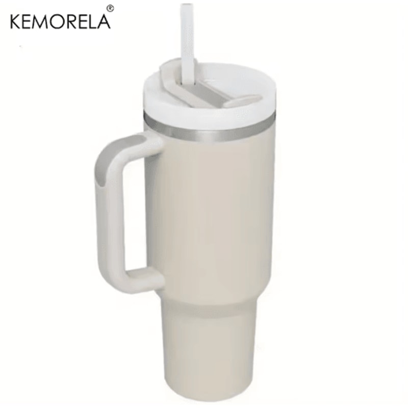 KEMORELA LargeCapacity Stainless Steel Cold Cup Tumbler 9001200ML Insulated Thermos Cup With Handle 8