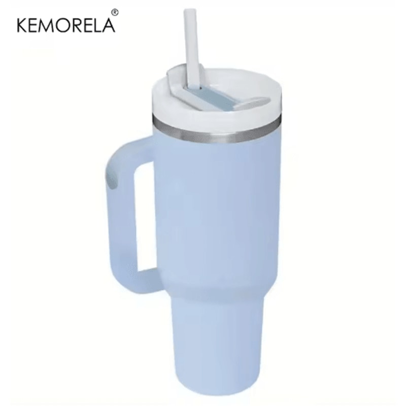 KEMORELA LargeCapacity Stainless Steel Cold Cup Tumbler 9001200ML Insulated Thermos Cup With Handle 9