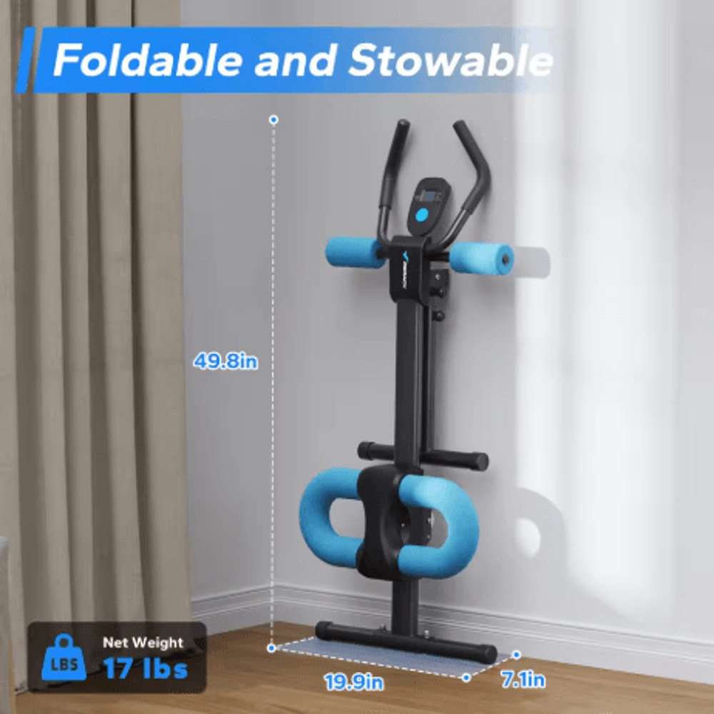 MERACH Adjustable Ab Machine Trainer Foldable Core And Abdominal Exercise System With Knee Protecti 8