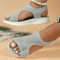 Summer 2024 Womens Platform Wedge Sandals Comfortable Casual Roman Sport Sandals Plus Size Friendly 2