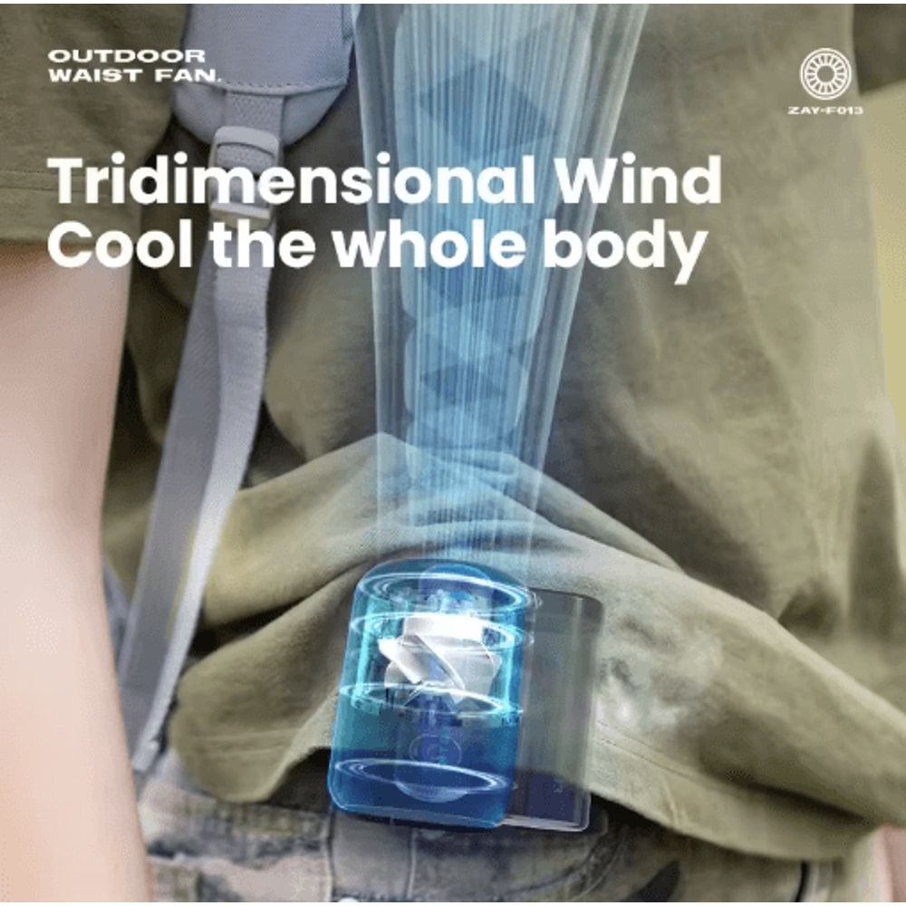 Leafless Hanging Waist Fan Under Shirt With USB Rechargeable Cooling 7