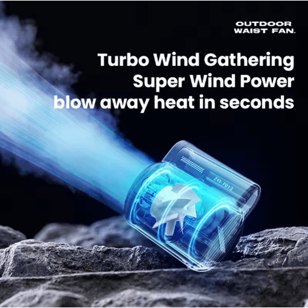 Leafless Hanging Waist Fan Under Shirt With USB Rechargeable Cooling 8