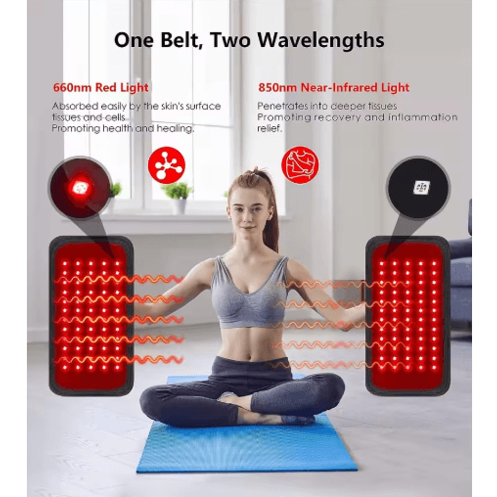 Red Infrared Light Therapy Belt With Heat For Waist Full Body Use 7
