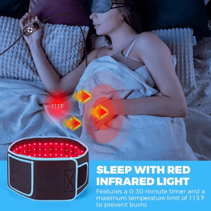 Red Infrared LED Light Therapy Belt With Heat For Face Waist Full Body 9